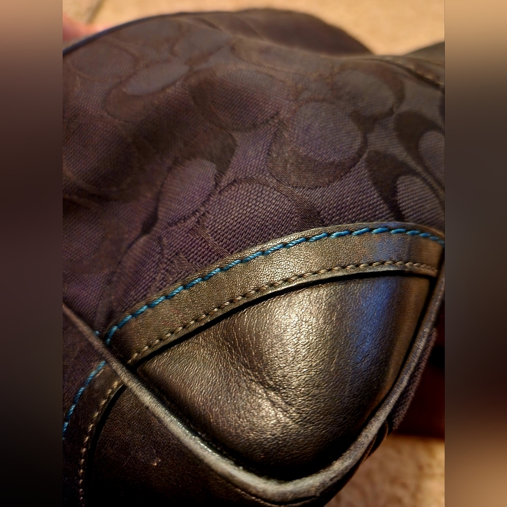 Coach Bag- Black with blue accents - Picture 2 of 5